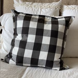 NWT Buffalo Check Black/White Fluffy Throw Pillow